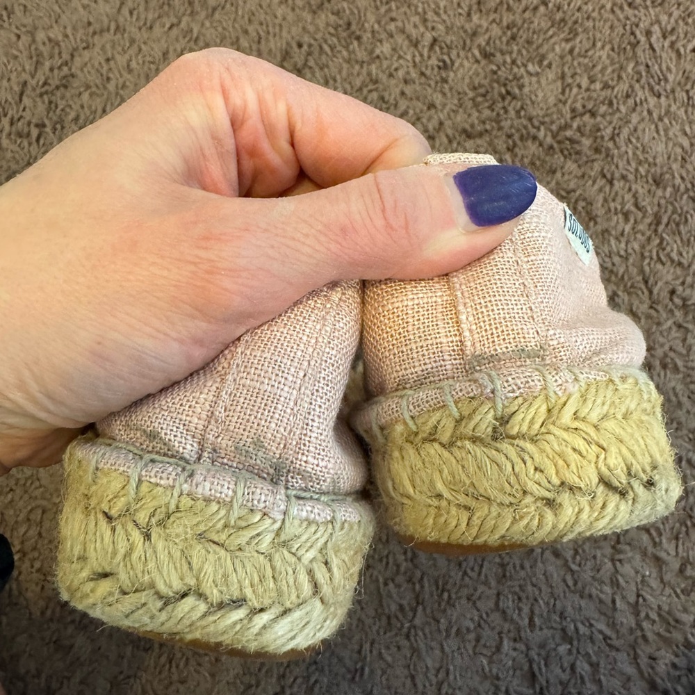 2 FOR $20 Soludos Ciao Bella Dusty Pink Jute Smoking Slipper Espadrille Sz 8.5 - Picture 9 of 9